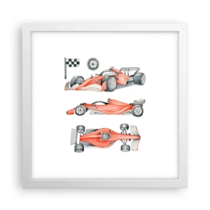 Póster en marco blanco - Para alcanzar un sueño - 30x30 cm