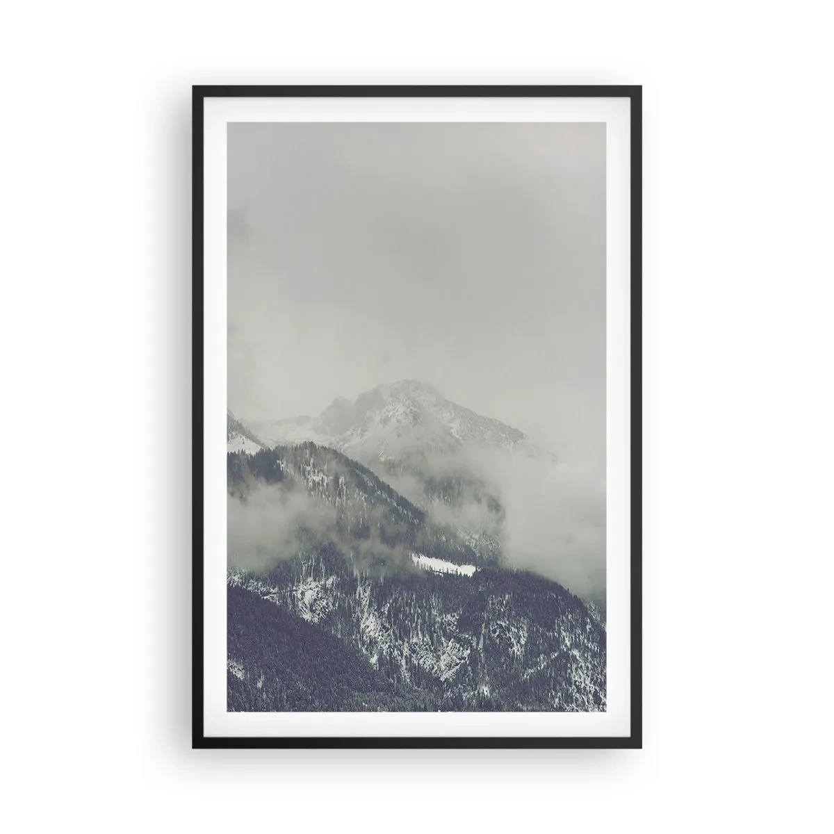 Póster en marco negro - Valle de la niebla - 61x91 cm