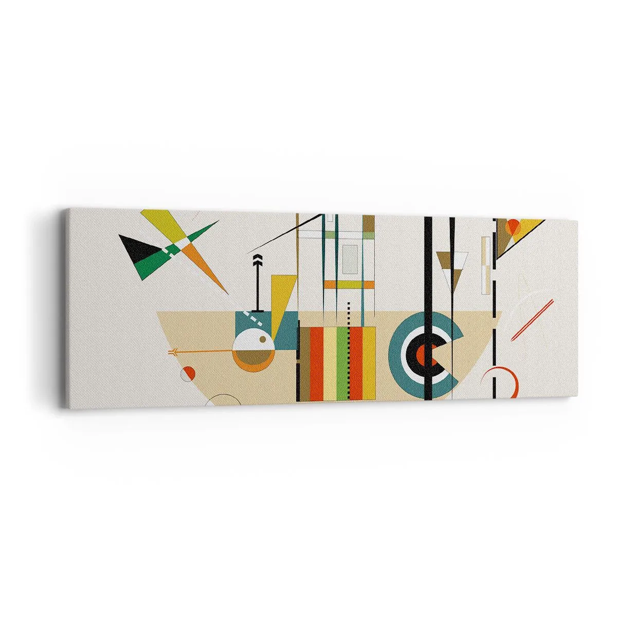 Cuadro sobre lienzo - Impresión de Imagen - Y el mundo ríe - 90x30 cm