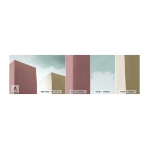 Muestra De Fotomural Standard Eco - Geometría de un verano soleado - Edificios, Arquitectura, Tridimensional - 100x30 cm