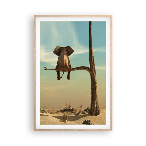 Póster en marco roble claro - Un nuevo punto de vista - 61x91 cm