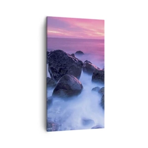 Cuadro sobre lienzo - Impresión de Imagen - Nacimiento en la luz y la niebla - 45x80 cm