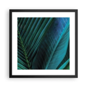 Póster en marco negro - Anatomía del verde - 40x40 cm