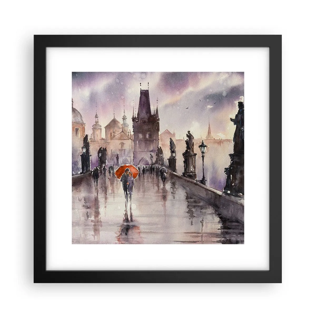 Póster en marco negro - La gente no cambia - 30x30 cm