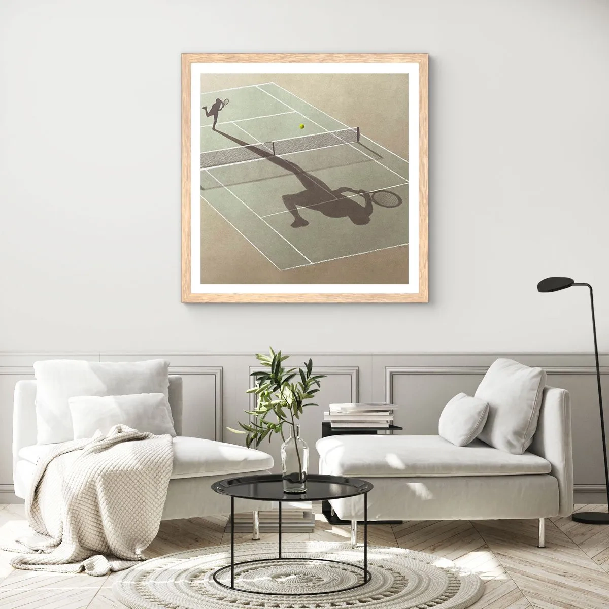 Póster en marco roble claro - Véncete a ti mismo - 60x60 cm