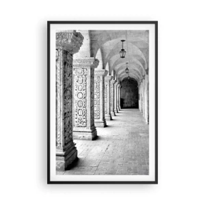 Póster en marco negro - ¿Y adónde nos llevará...? - 61x91 cm