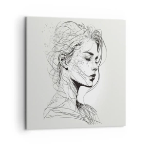 Cuadro sobre lienzo - Impresión de Imagen - Retrato de ensueño - 60x60 cm