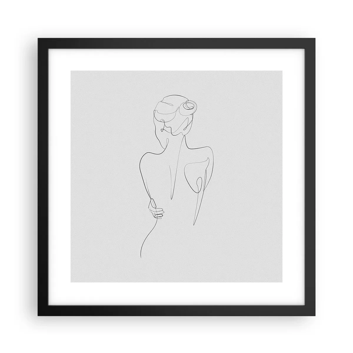 Póster en marco negro - Música del cuerpo - 40x40 cm