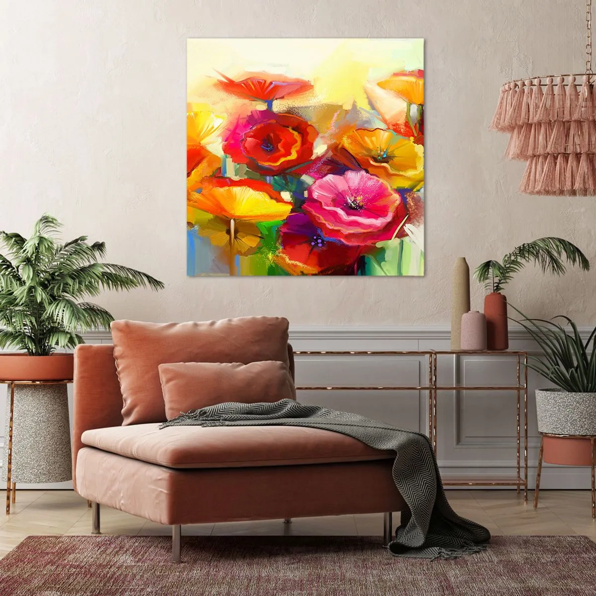 Cuadro sobre lienzo - Impresión de Imagen - No solo rojo - 70x70 cm