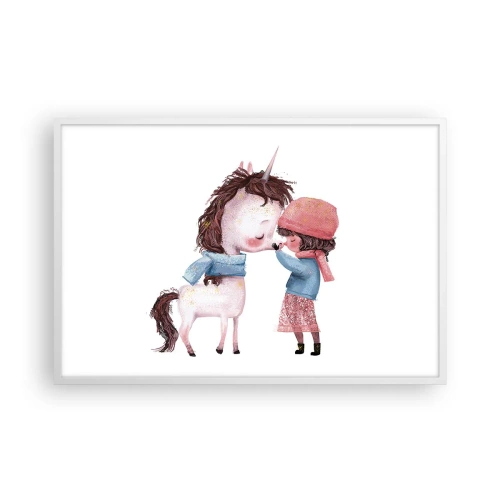 Póster en marco blanco - Un cuento de invierno - 91x61 cm