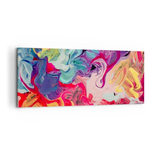 Cuadro sobre lienzo - Impresión de Imagen - El nacimiento de los colores - 100x40 cm