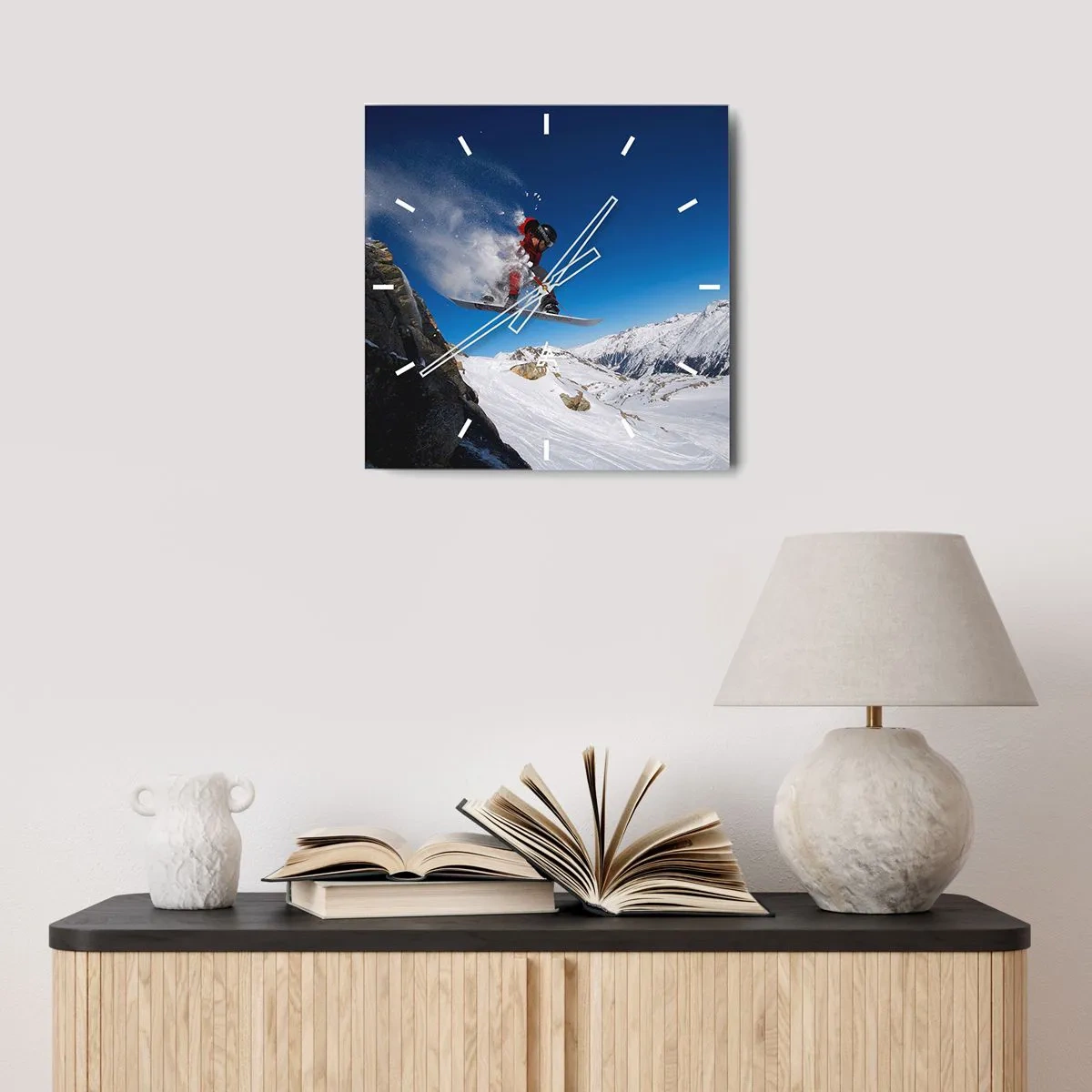 Reloj de pared - Reloj de vidrio - Y te convertiste en parte del lugar - 40x40 cm