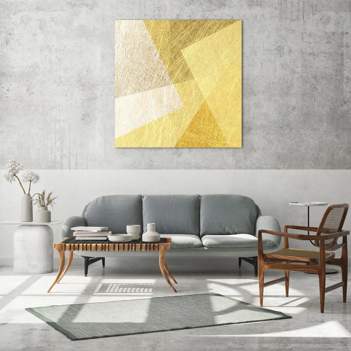 Cuadro sobre vidrio - Impresiones sobre Vidrio - Tiempo de geometría - 30x30 cm