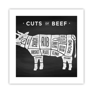 Póster - Manual del carnicero - 40x40 cm