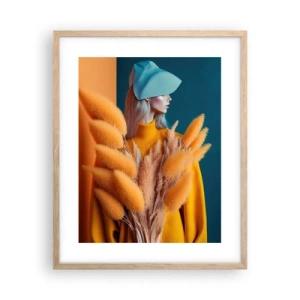 Póster en marco roble claro - Retrato esponjoso - 40x50 cm