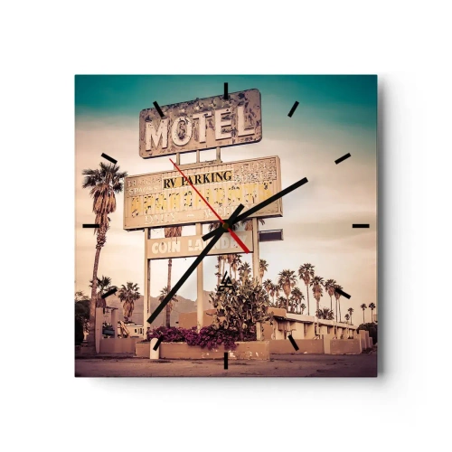 Reloj de pared - Reloj de vidrio - El tiempo se detuvo - 40x40 cm