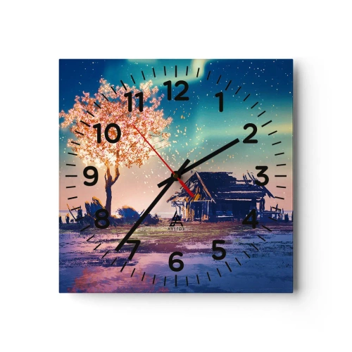 Reloj de pared - Reloj de vidrio - La naturaleza perdura - 40x40 cm