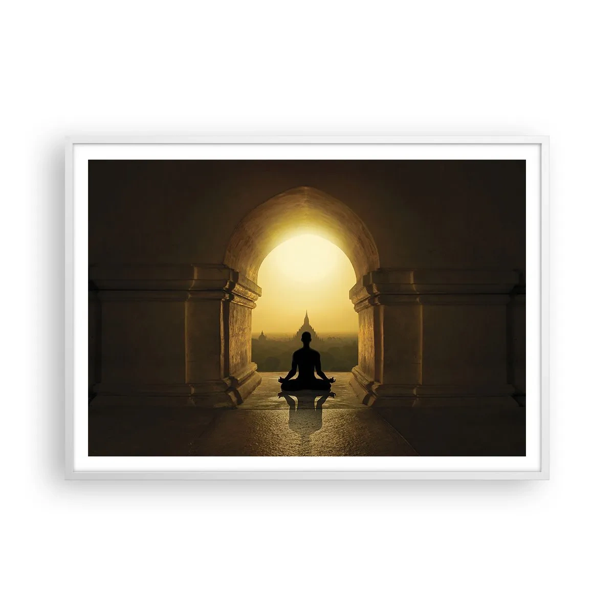 Póster en marco blanco - Armonía total - 100x70 cm