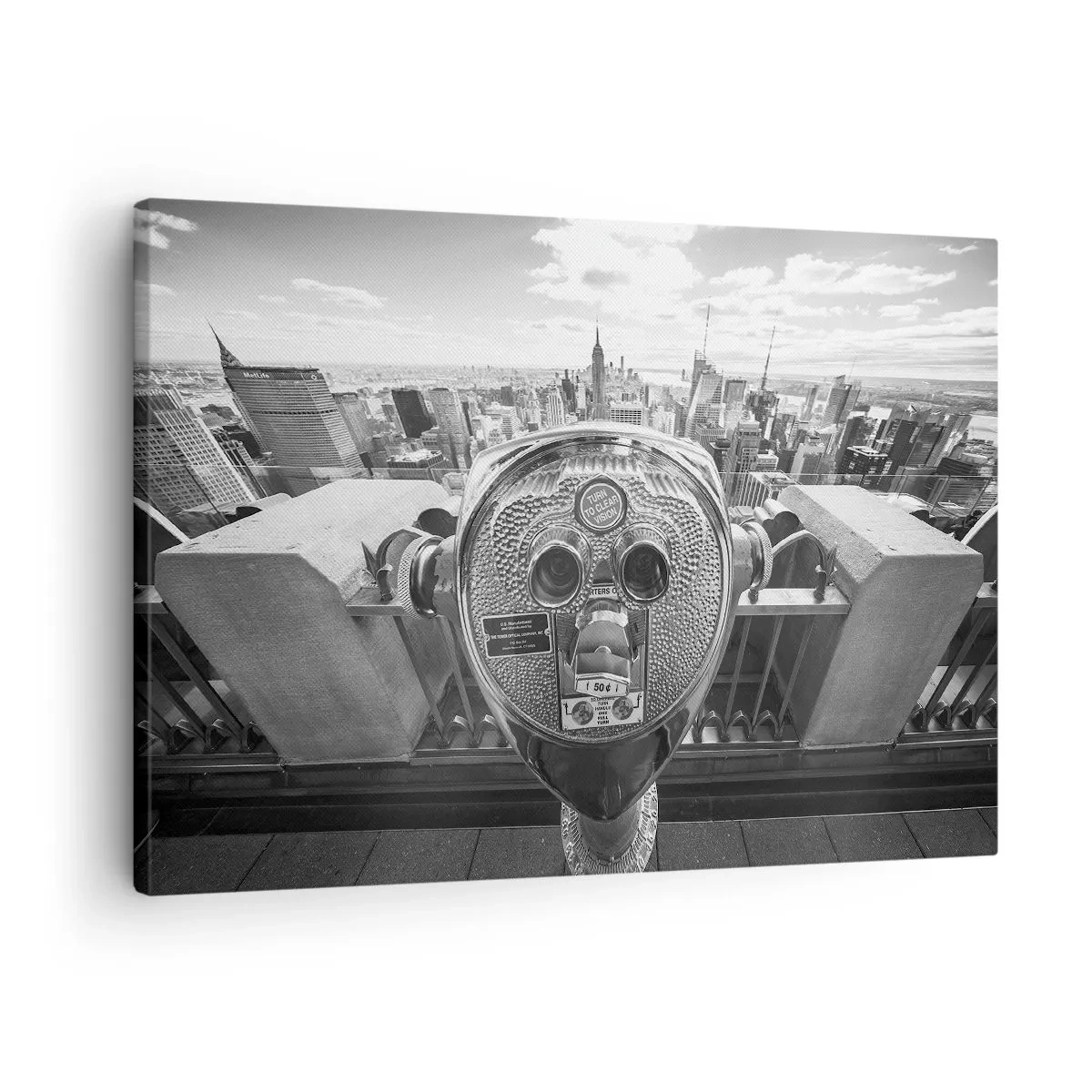Cuadro sobre lienzo - Impresión de Imagen - Sobre la ciudad - 70x50 cm