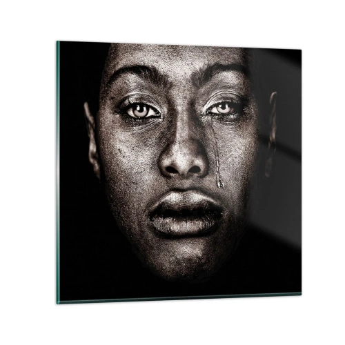 Cuadro sobre vidrio - Impresiones sobre Vidrio - Una lágrima - 50x50 cm