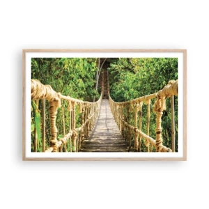 Póster en marco roble claro - Suspendido en verde - 91x61 cm