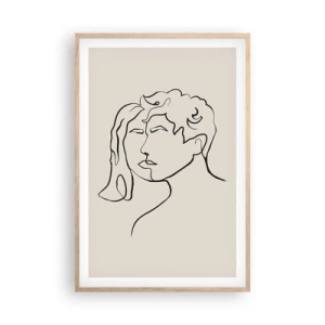 Póster en marco roble claro - Y se convirtieron en uno - 61x91 cm
