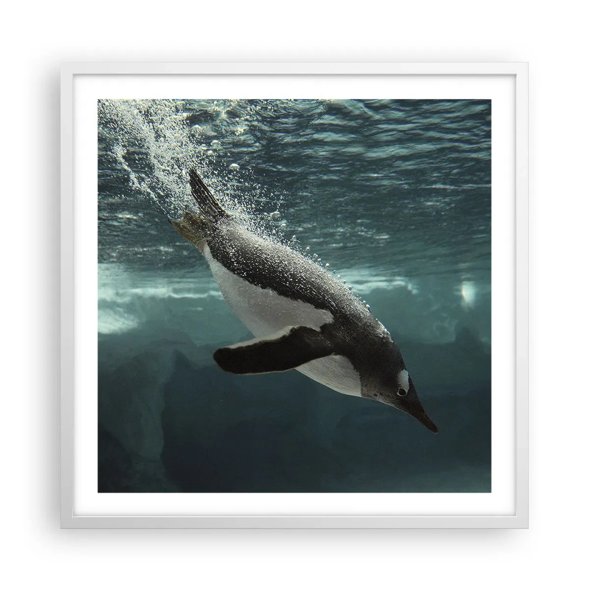 Póster en marco blanco - Bienvenido a mi mundo - 60x60 cm