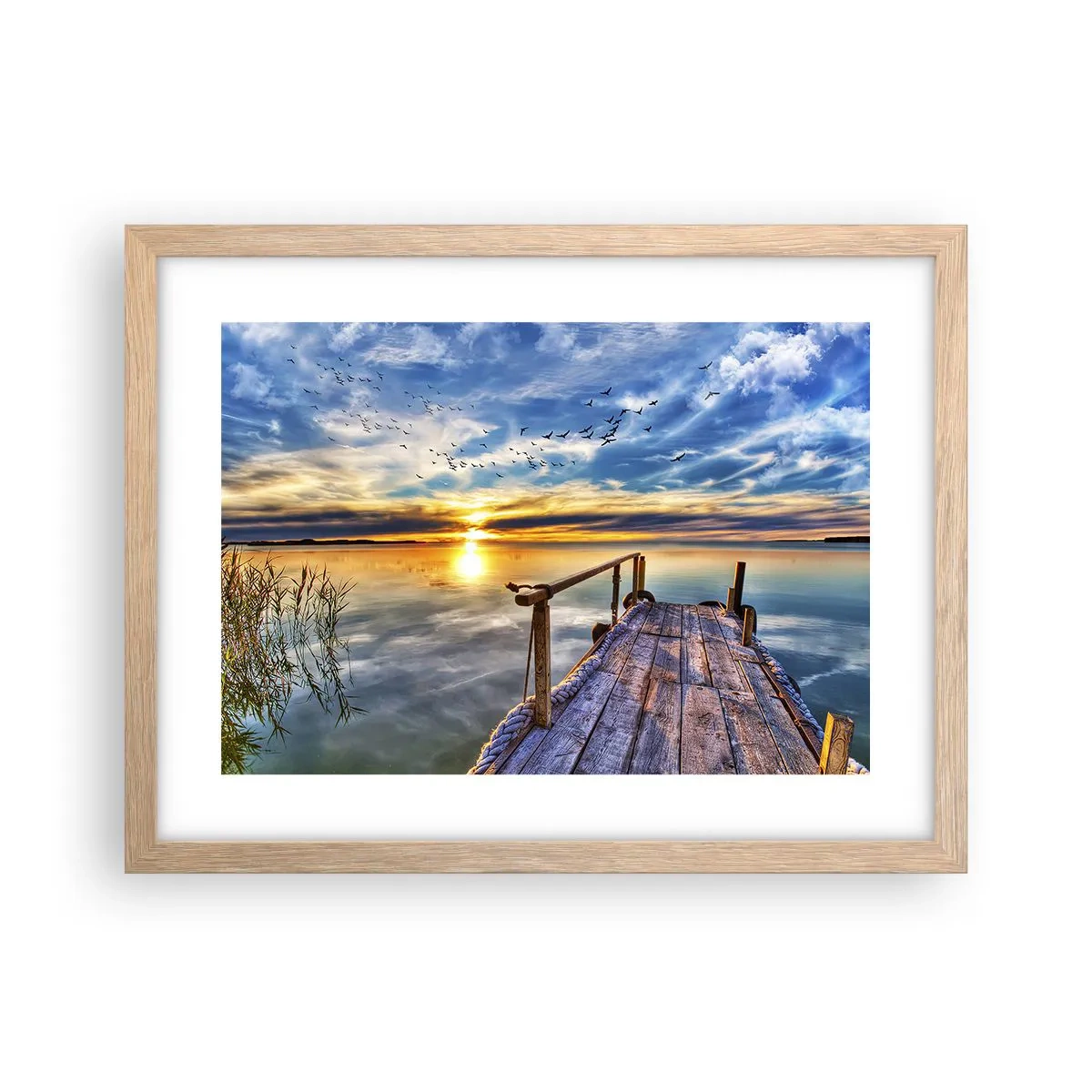 Póster en marco roble claro - El viento se va a descansar - 40x30 cm