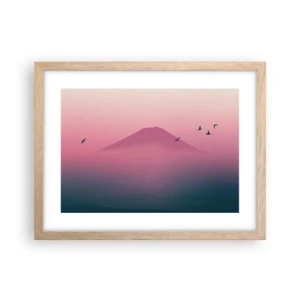Póster en marco roble claro - Sobre las nubes - 40x30 cm