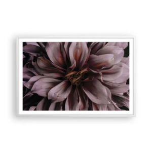 Póster en marco blanco - Corazón floral - 91x61 cm