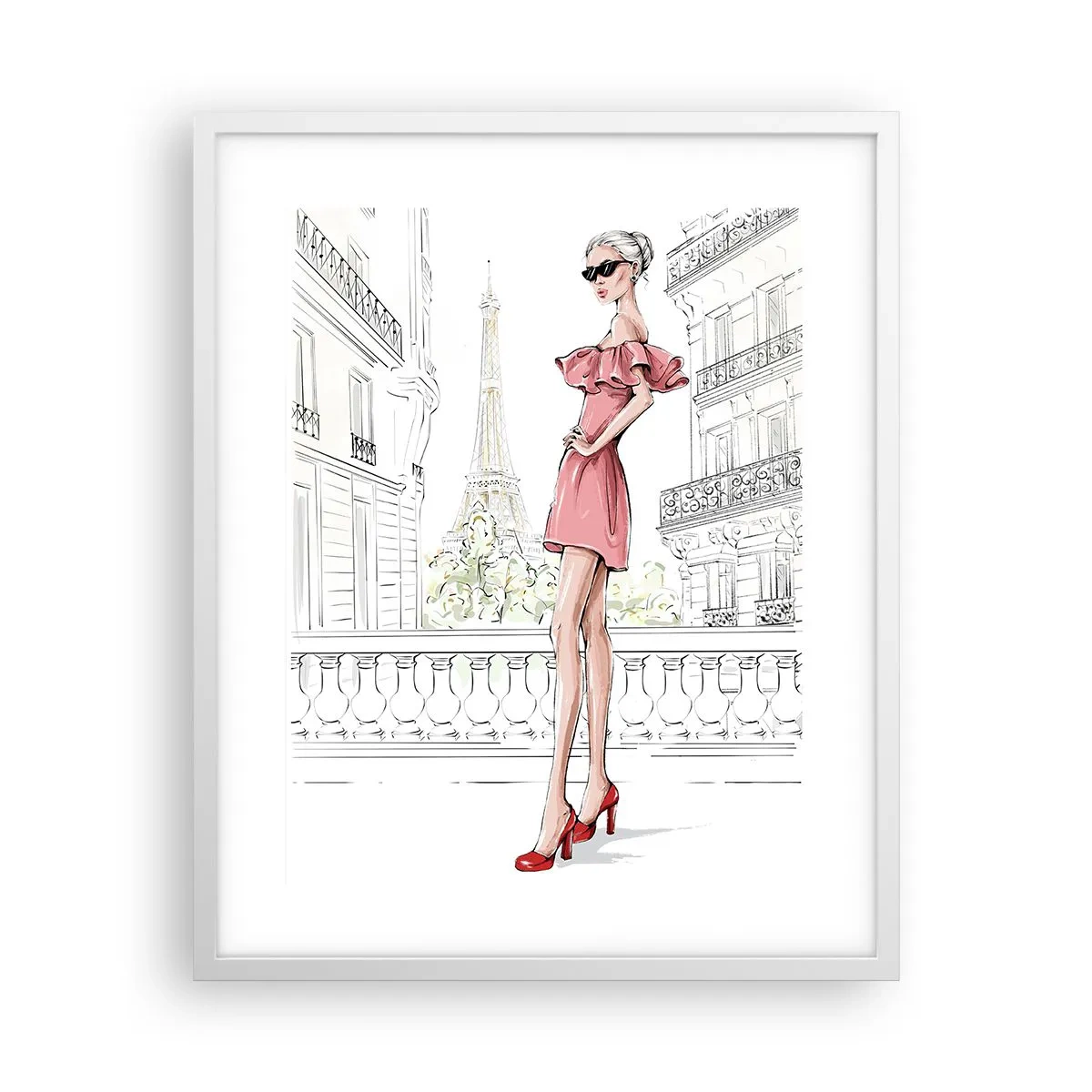Póster en marco blanco - El arte de la moda - 40x50 cm