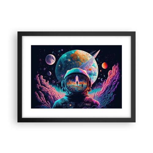 Póster en marco negro - Sueños de niño - 40x30 cm