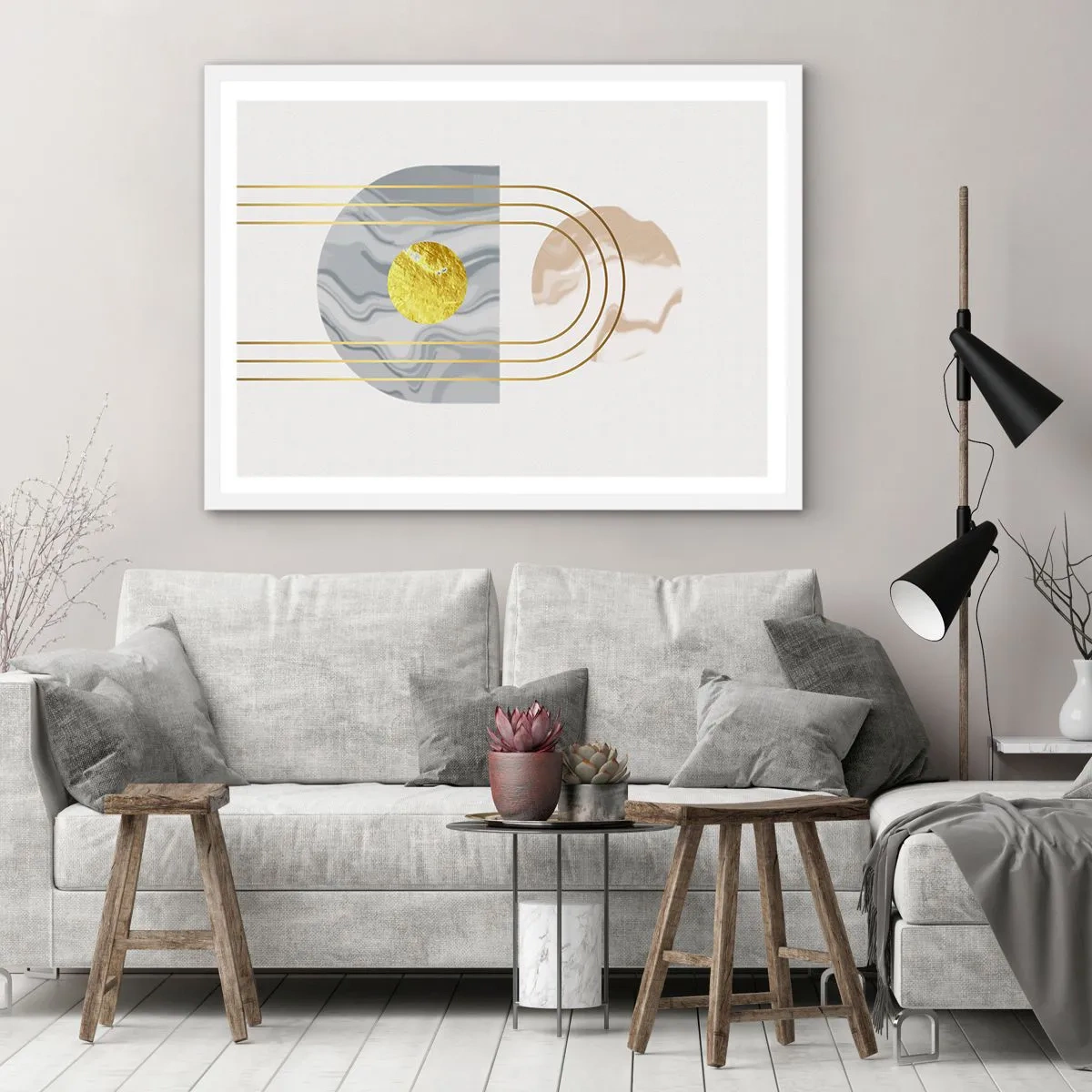 Póster en marco blanco - Brillo y resplandor - 50x40 cm