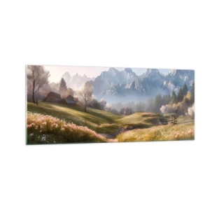 Cuadro sobre vidrio - Impresiones sobre Vidrio - Valle idílico - 100x40 cm
