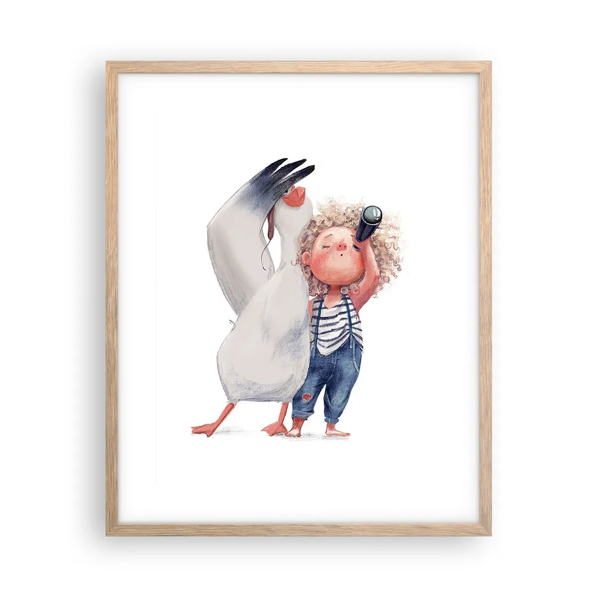 Póster en marco roble claro - Un plan para un gran viaje - 40x50 cm