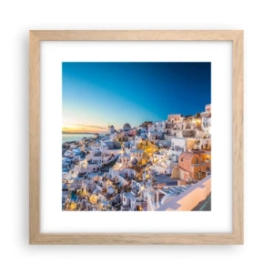 Póster en marco roble claro - La esencia de lo griego - 30x30 cm