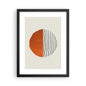Póster en marco negro - En un ambiente japonés - 30x40 cm