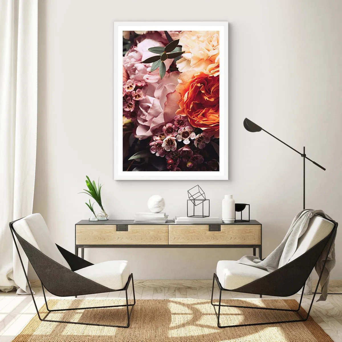 Póster en marco blanco - Belleza envolvente - 30x40 cm