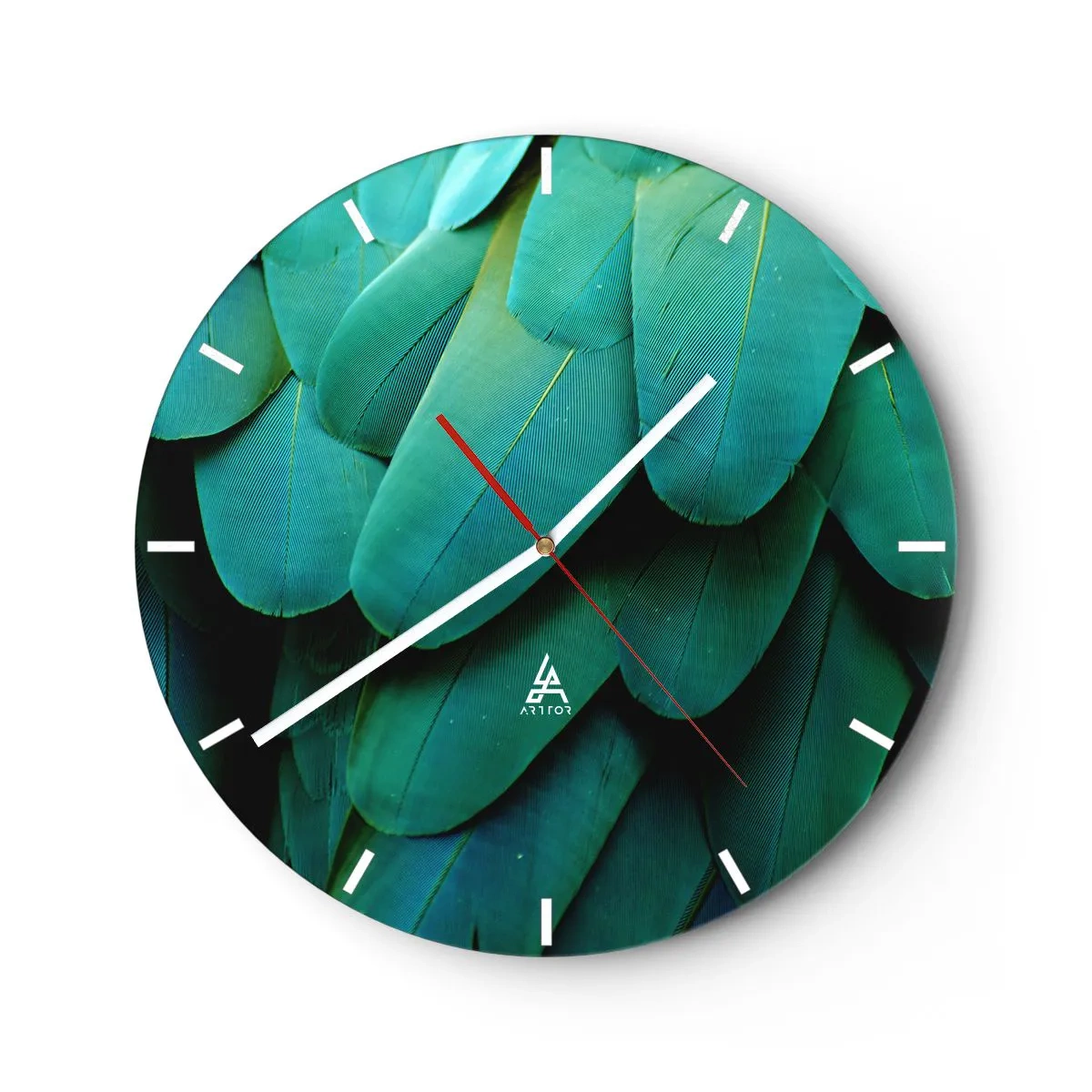Reloj de pared - Reloj de vidrio - La precisión de la naturaleza - 40x40 cm