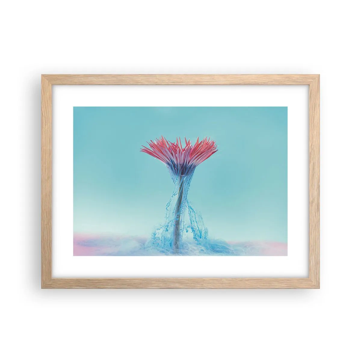 Póster en marco roble claro - En un abrazo vigorizante - 40x30 cm