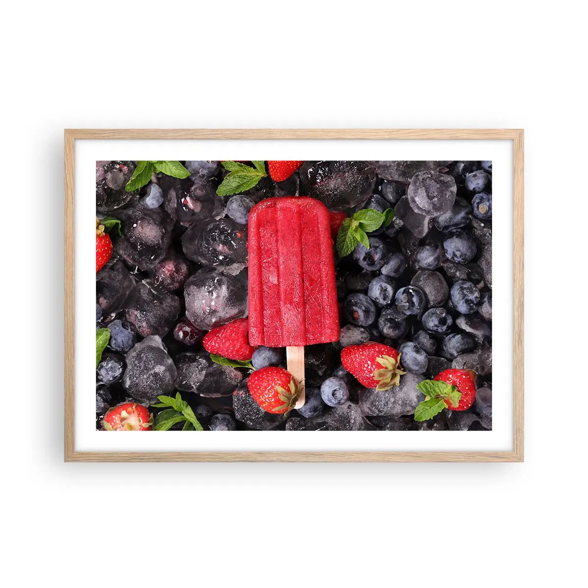 Póster en marco roble claro - El sabor del verano caluroso - 70x50 cm