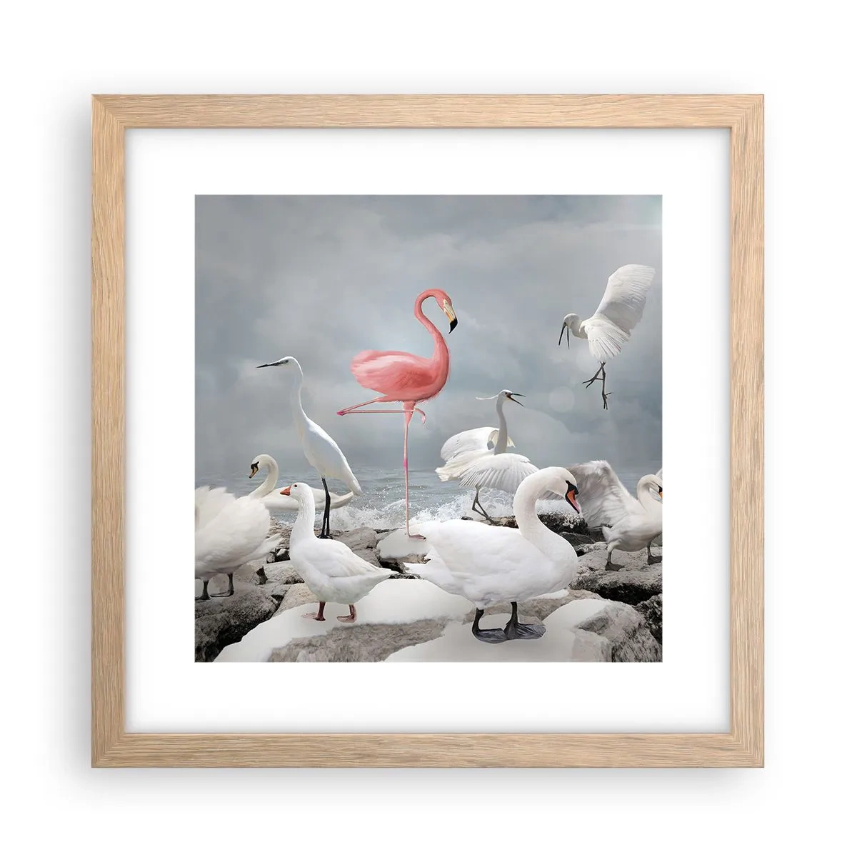 Póster en marco roble claro - ¿De dónde vengo? - 30x30 cm