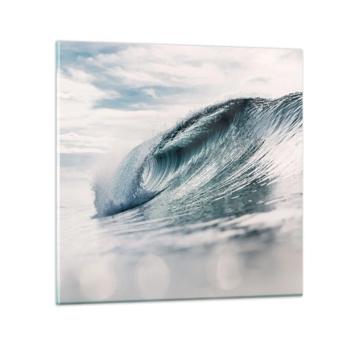 Cuadro sobre vidrio - Impresiones sobre Vidrio - La cima del océano - 50x50 cm