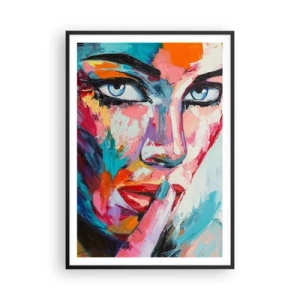 Póster en marco negro - Nuestro primer secreto - 70x100 cm