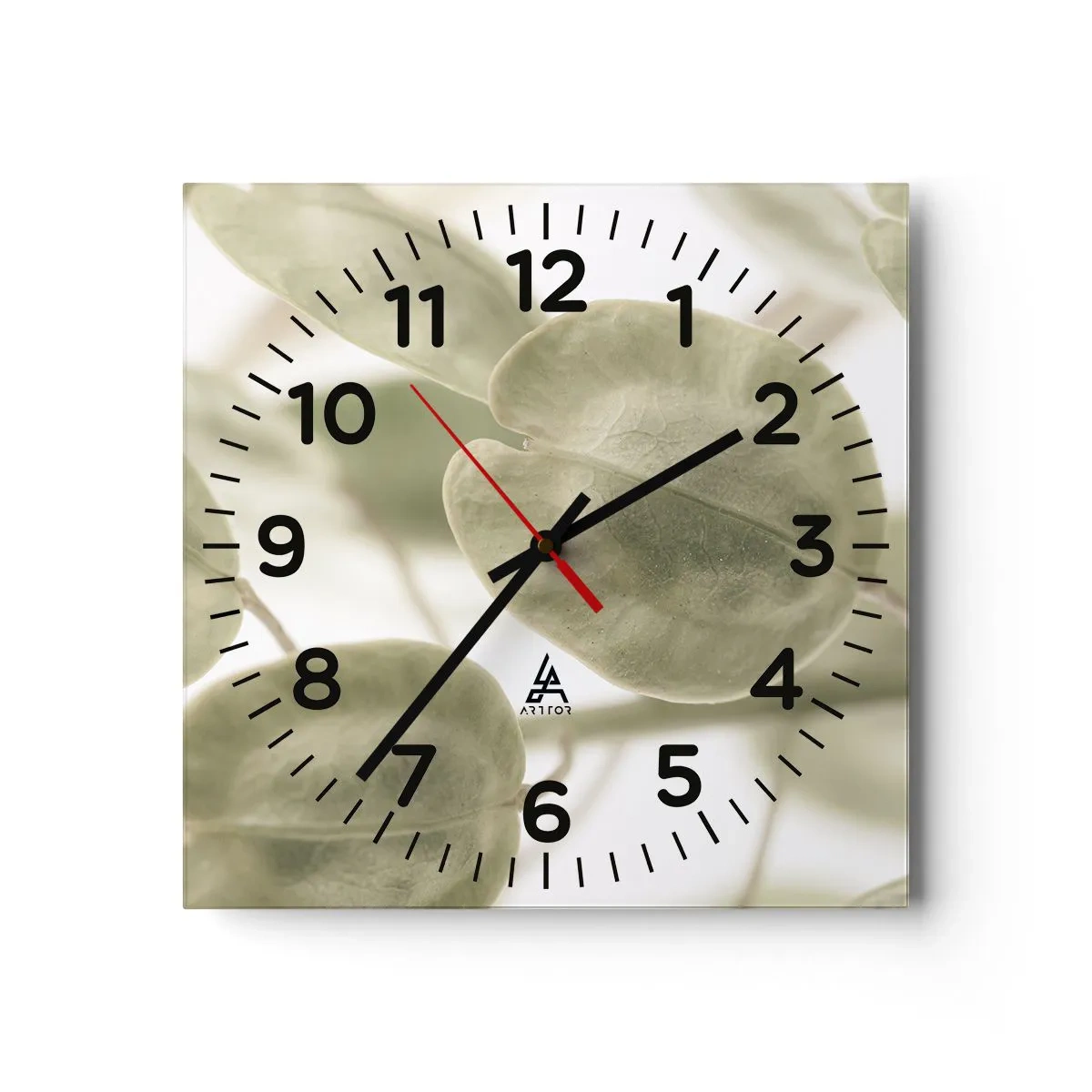 Reloj de pared - Reloj de vidrio - Al principio de los tiempos había hojas... - 40x40 cm