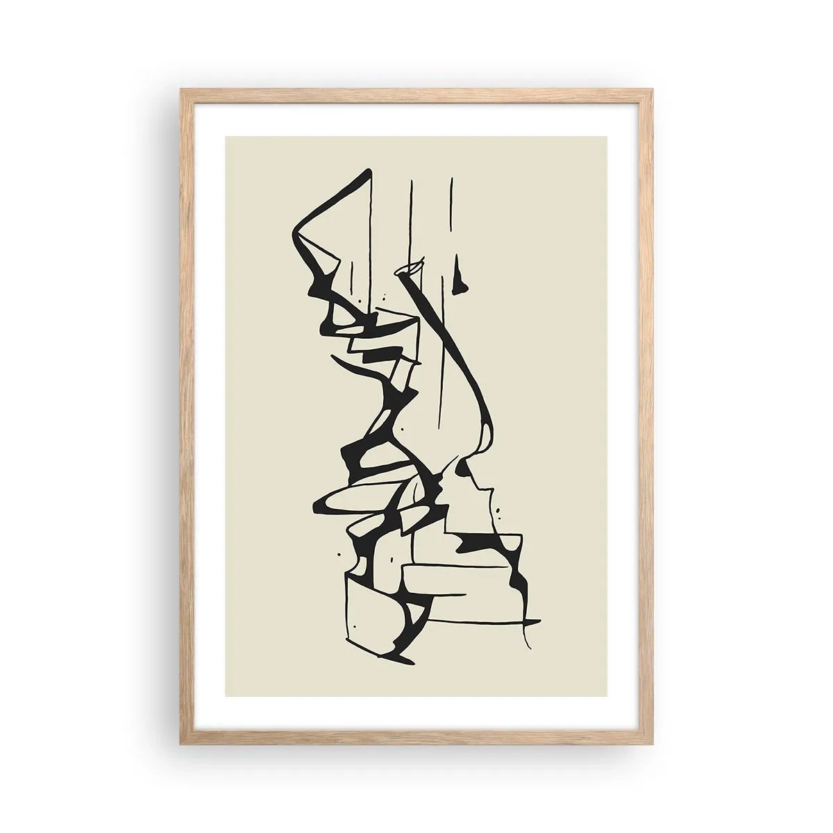 Póster en marco roble claro - Tal vez sea un paisaje - 50x70 cm