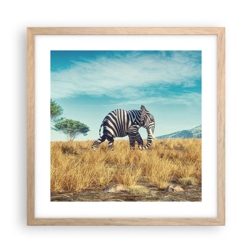 Póster en marco roble claro - El gris ya no está de moda - 40x40 cm