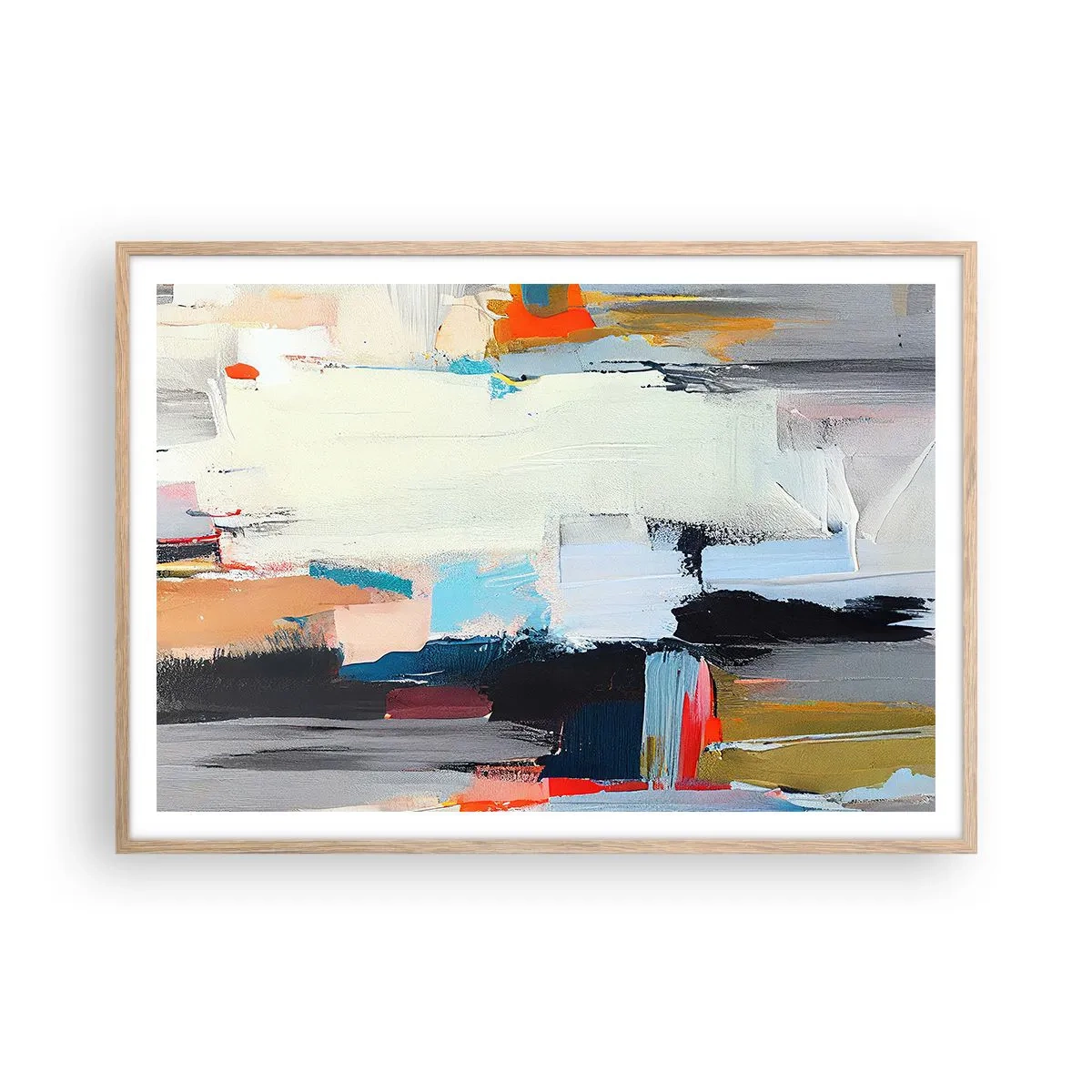 Póster en marco roble claro - ¿Existe un método único? - 100x70 cm