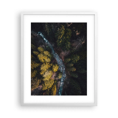 Póster en marco blanco - Rápido, cada vez más rápido - 40x50 cm