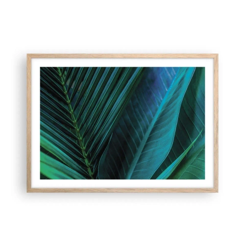 Póster en marco roble claro - Anatomía del verde - 70x50 cm